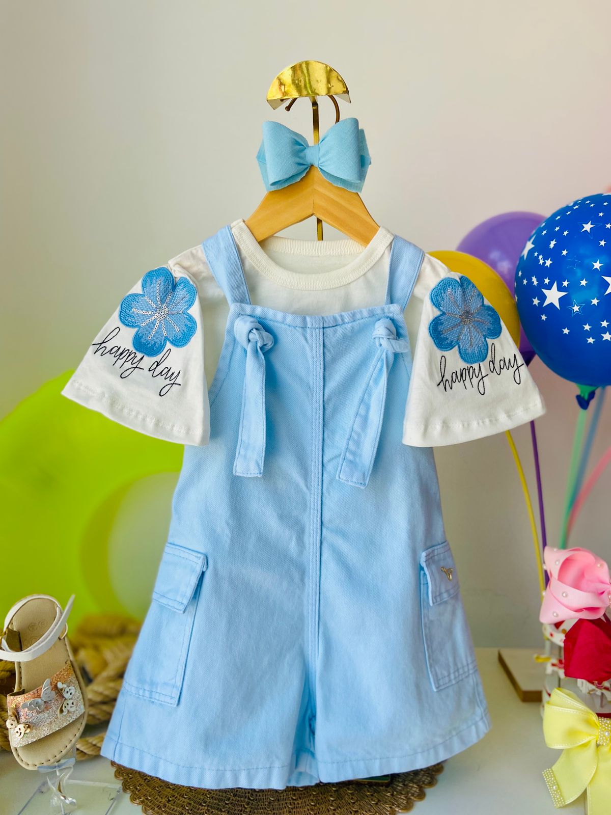 Conjunto jardineira Collor