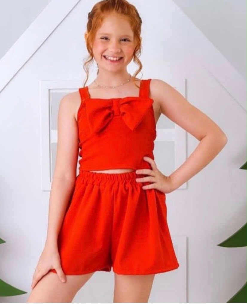 Conjunto Verão Vermelho