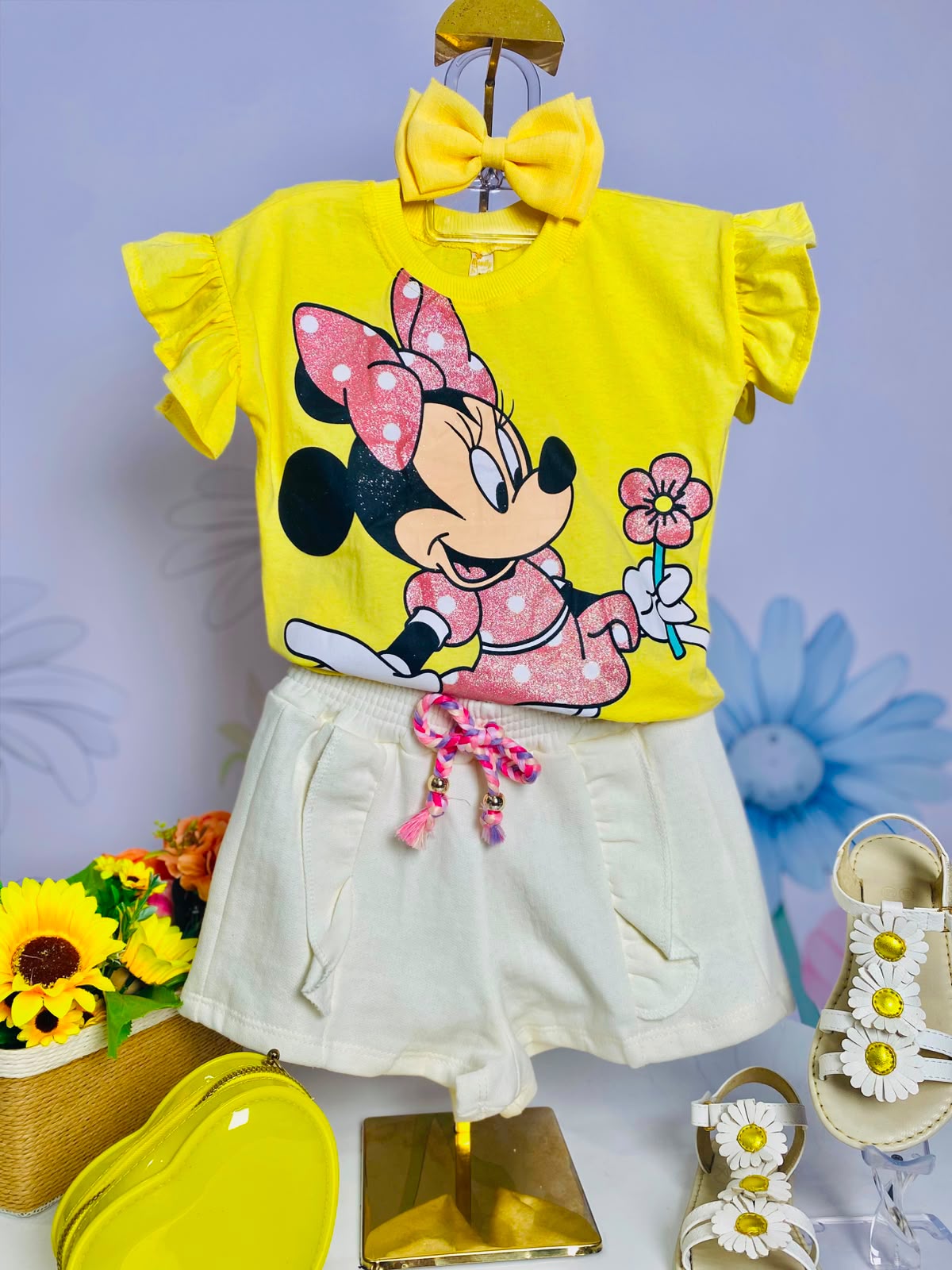 Conjunto Minnie Amarelo