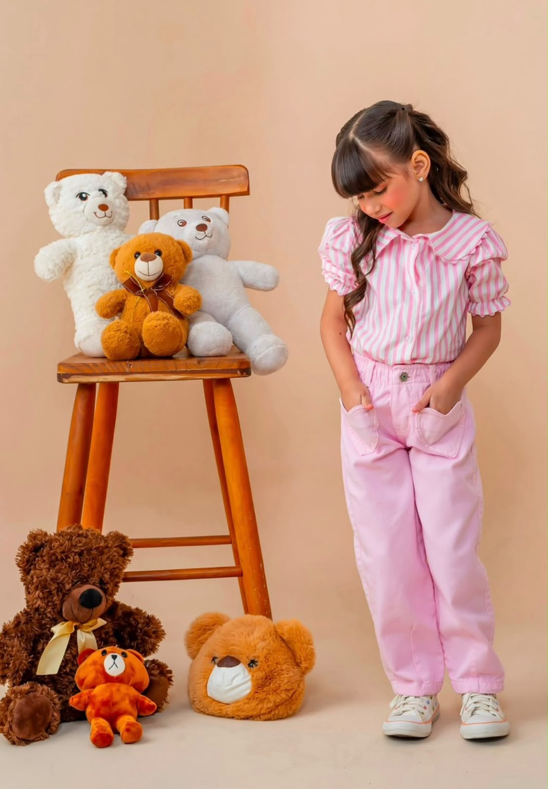 Conjunto Rosa Listrado