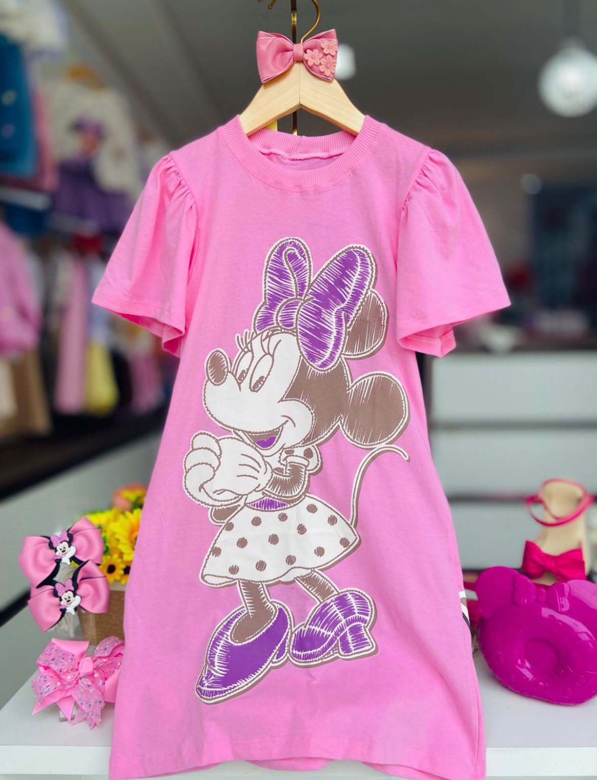 Vestido Minnie Rosa