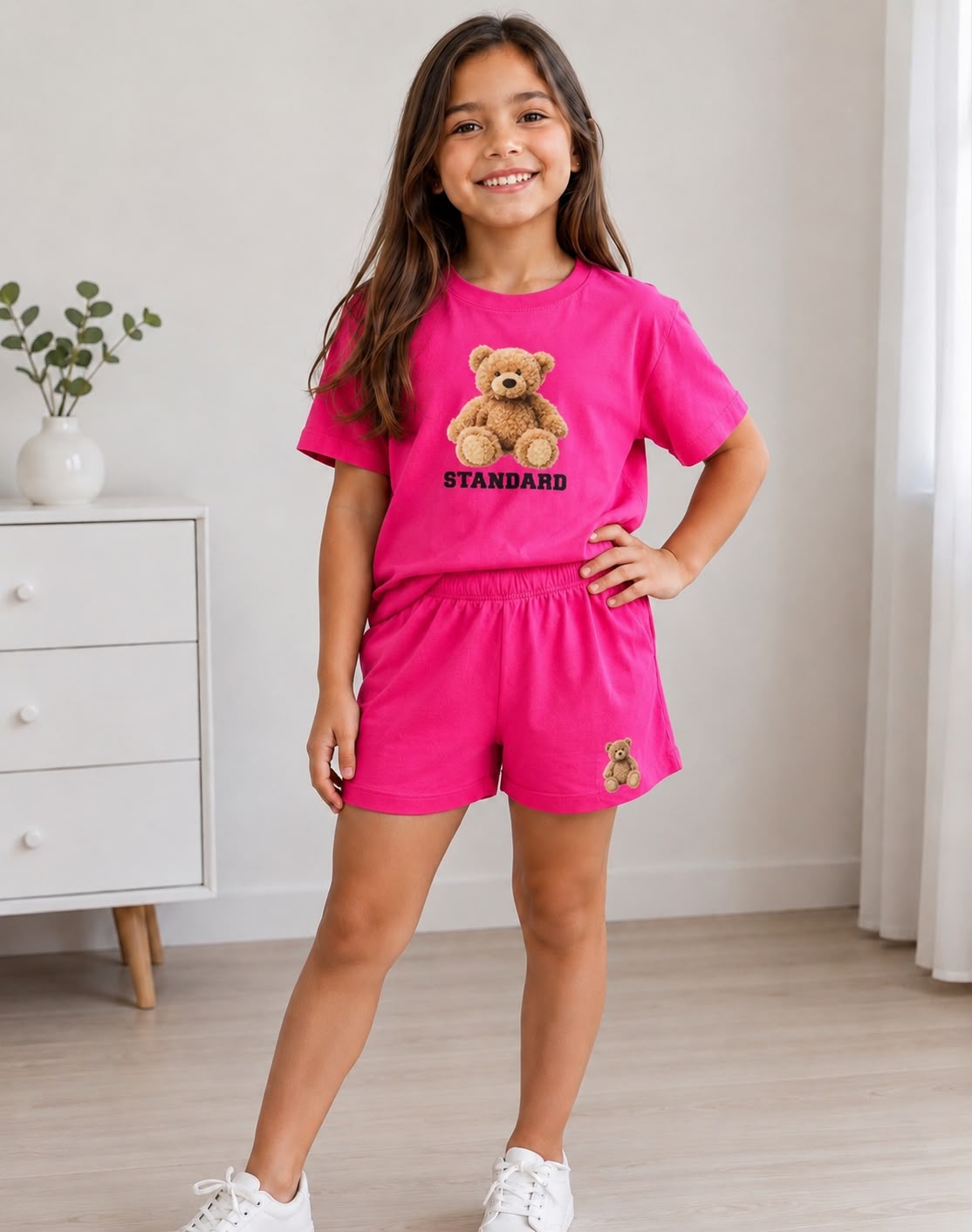Conjunto Urso Rosa