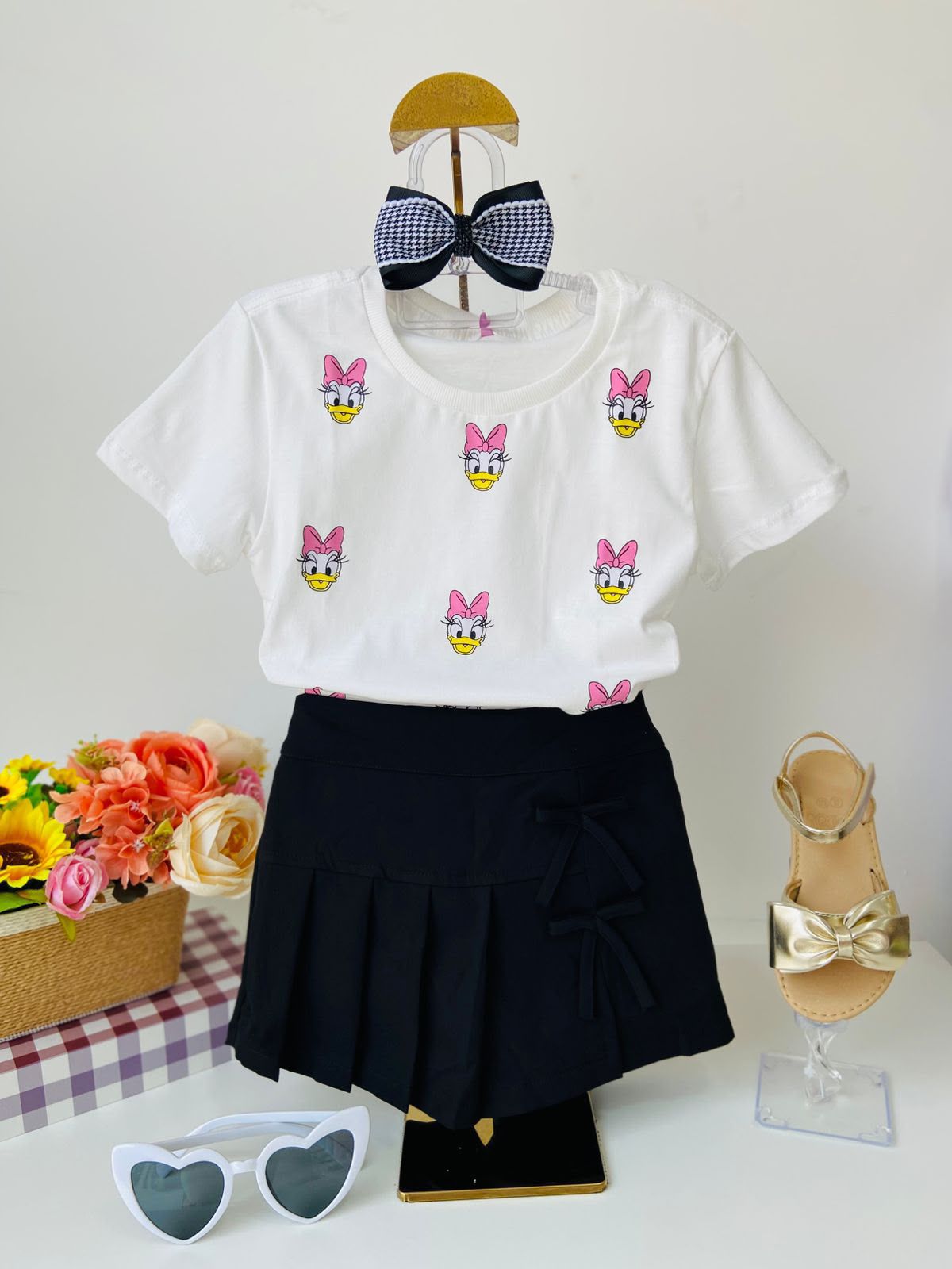 Conjunto Minnie Rosa e Preto
