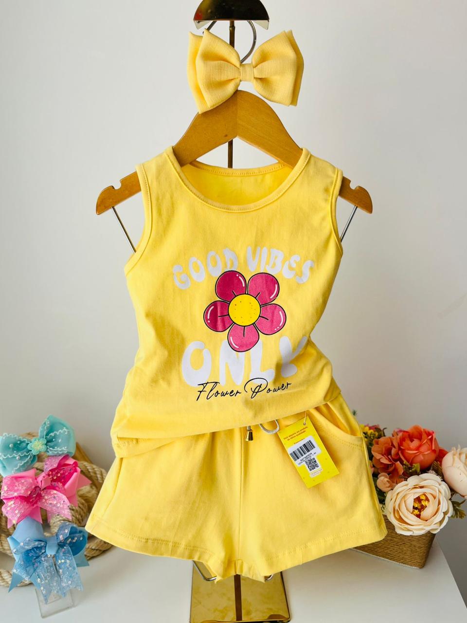 Conjunto Flower Power Amarelo