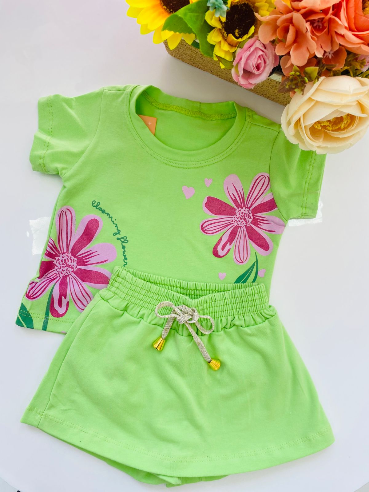 Conjunto Floral Verde