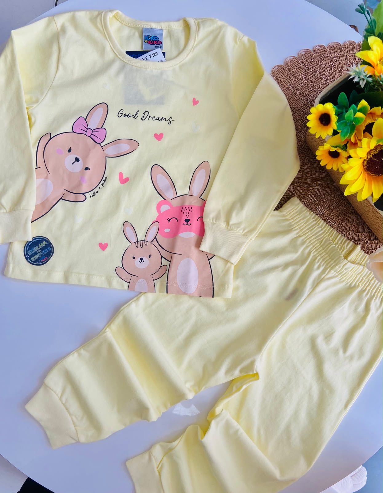 Pijama Coelhinhos Amarelo