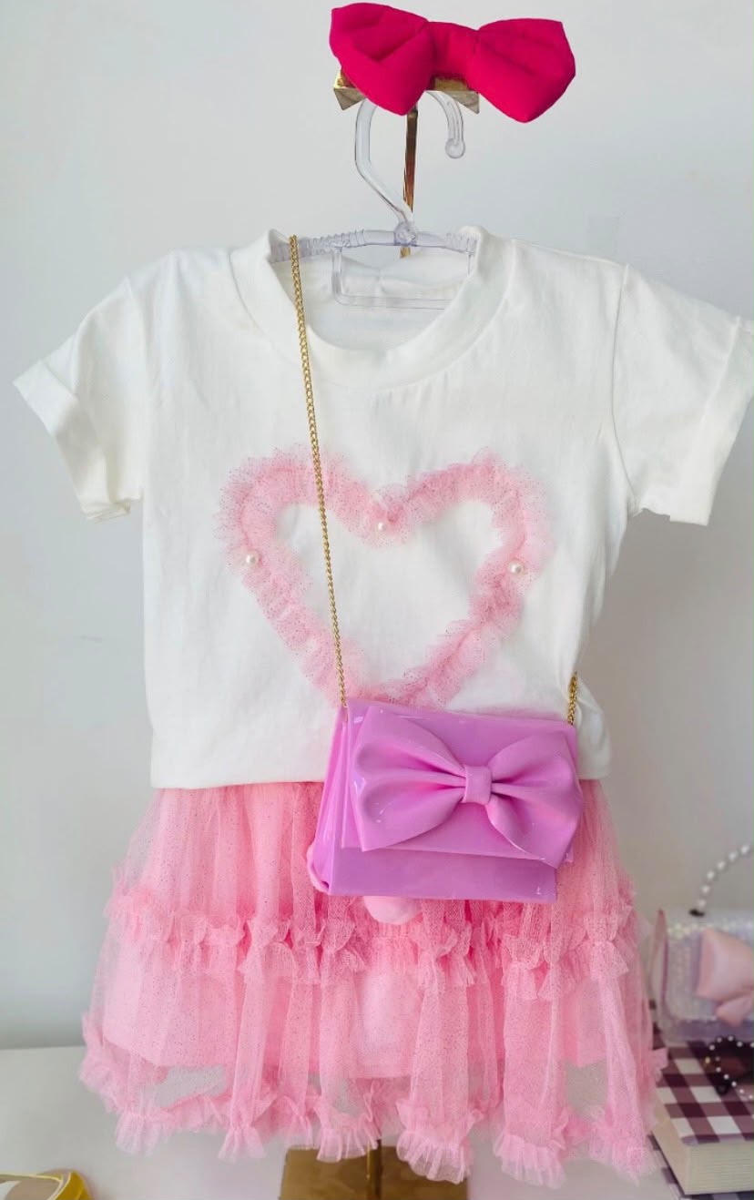 Conjunto Coração Rosa