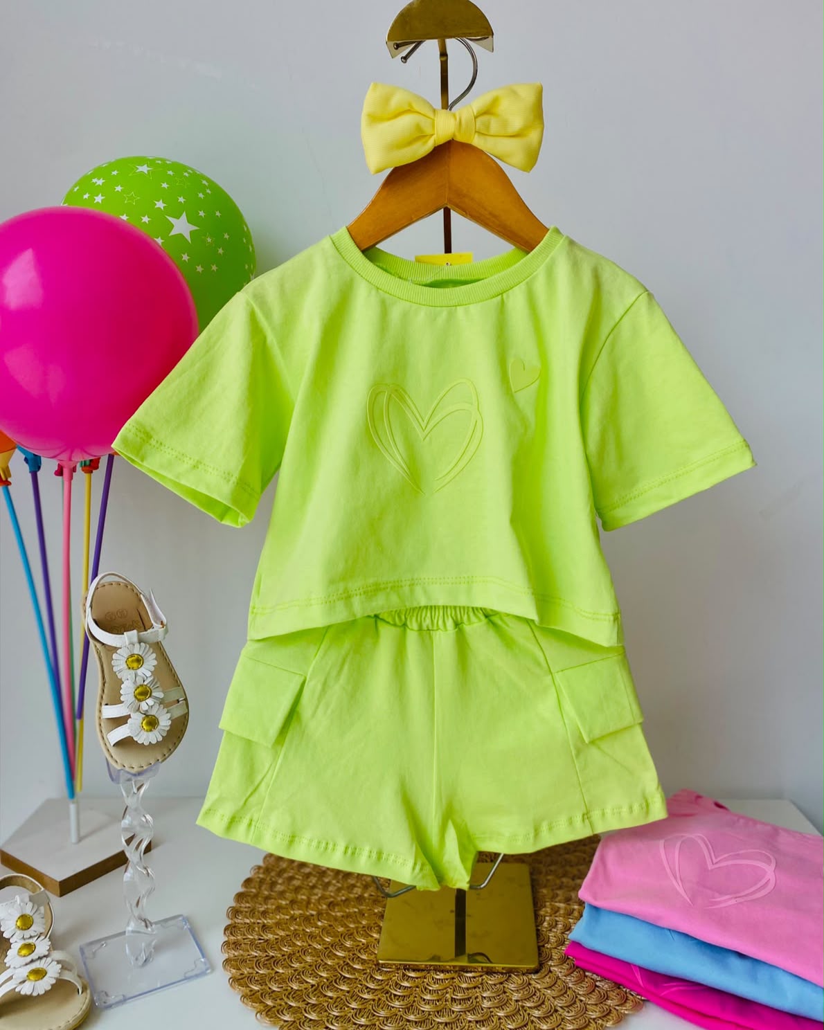 Conjunto Neon Coração
