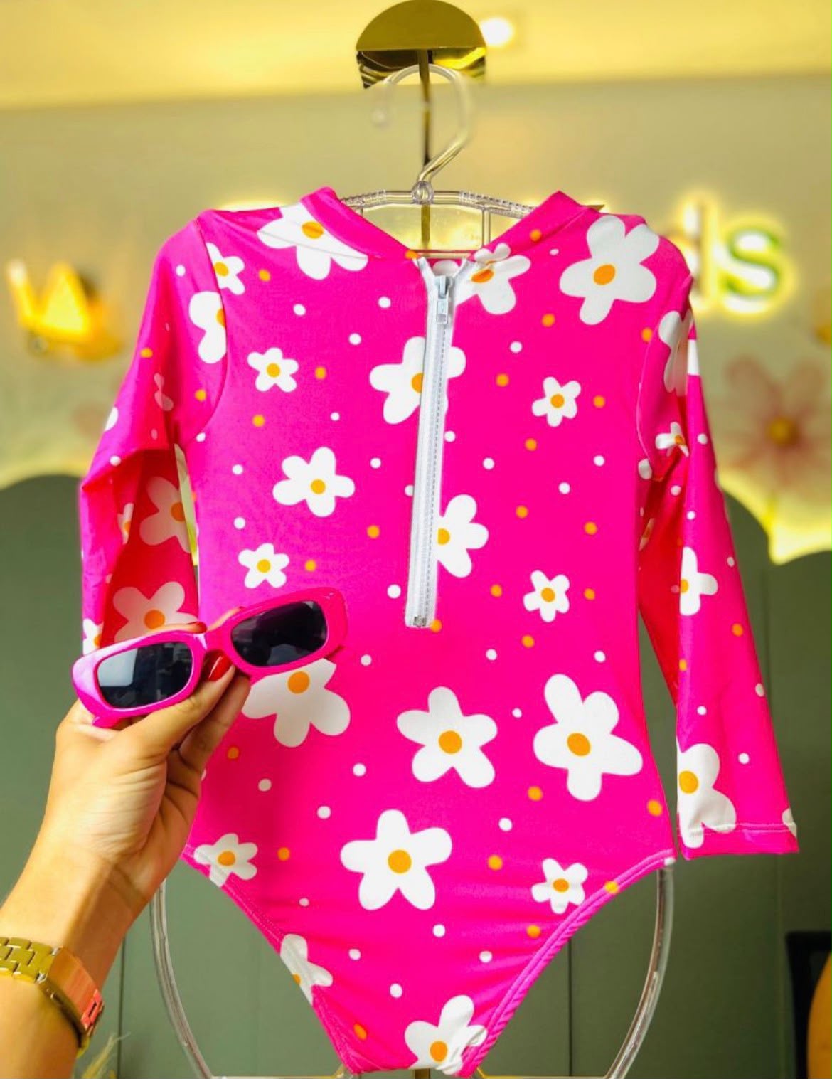 Maiô Floral Pink