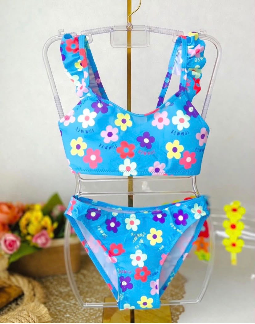 Biquíni Floral Azul