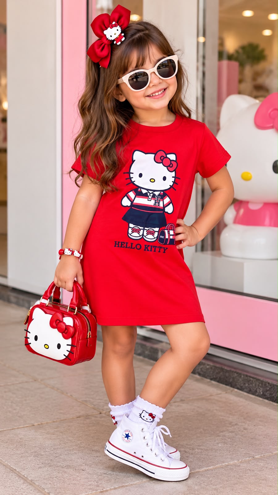 Vestido Hello Kitty Vermelho