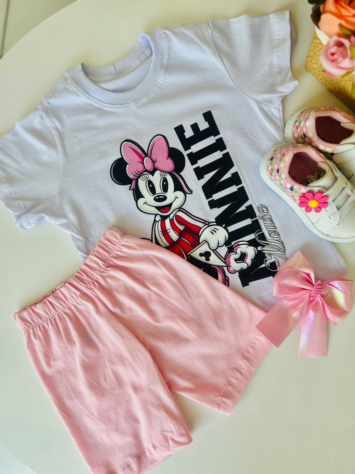 Conjunto Minnie Rosa Baratex